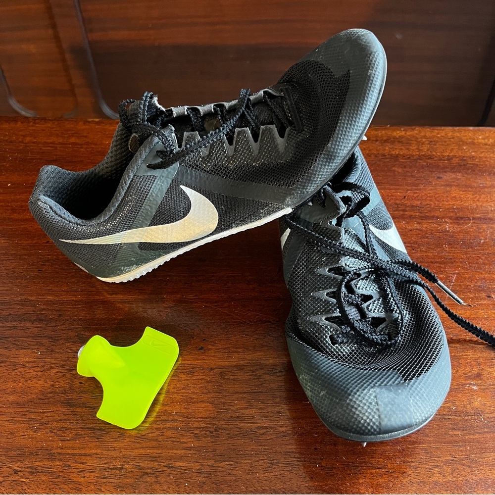 Nike Track & Field Spikes Women’s 6.5 | Pole Vault | Black w/ Silver Swoosh